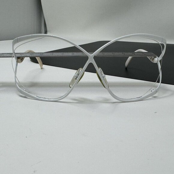 Christian Dior Vintage Sunglasses White 2056 70 Size 67mm No Lenses - Picture 13 of 16